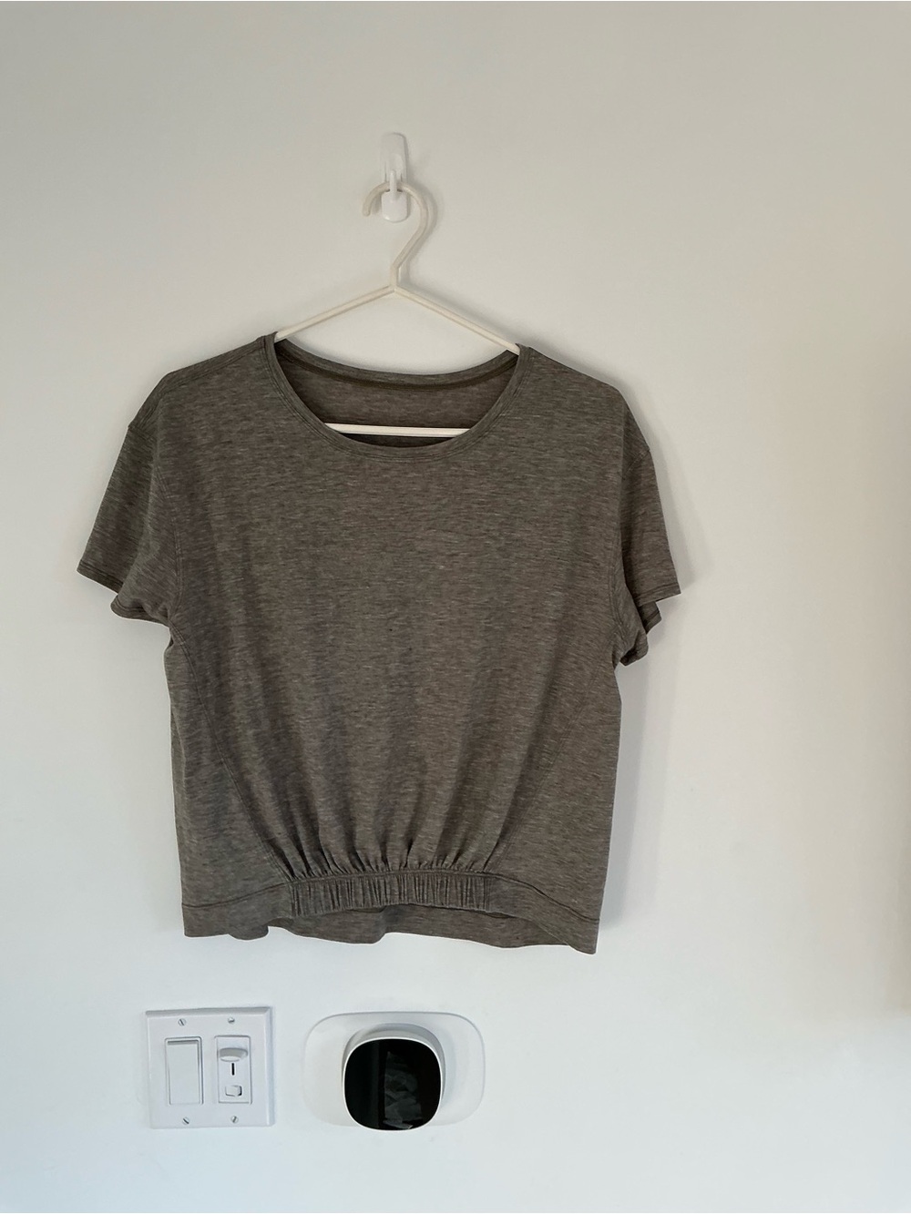 Lululemon Heathered Cropped Tee with Elastic Hem